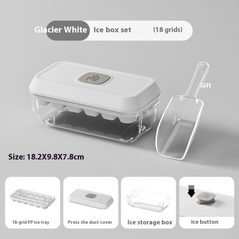 One-Click Ice Tray & Storage Box | Includes Free Ice Scoop - 50% OFF + Free Shipping