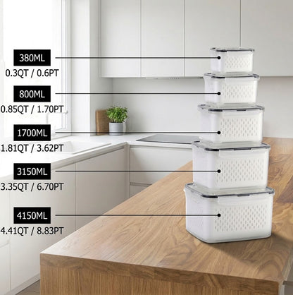 Transparent Stackable Food Containers | Airtight Set (3-7 Pieces) - 50% OFF + Free Shipping
