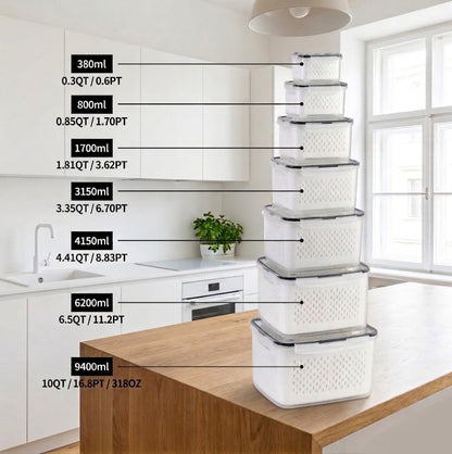 Transparent Stackable Food Containers | Airtight Set (3-7 Pieces) - 50% OFF + Free Shipping