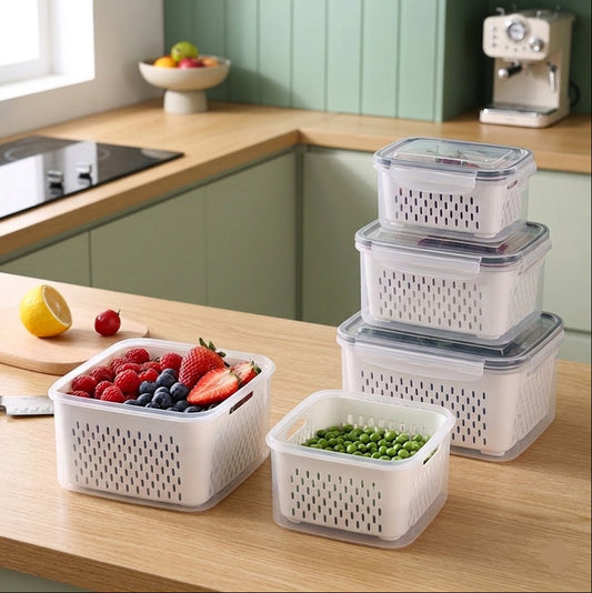 Transparent Stackable Food Containers | Airtight Set (3-7 Pieces) - 50% OFF + Free Shipping
