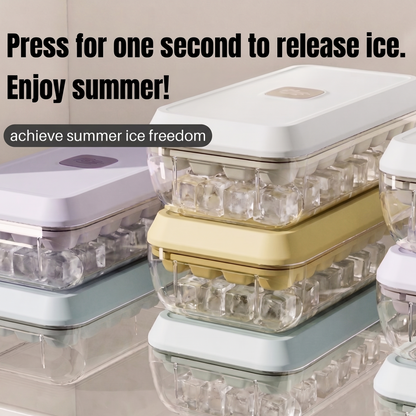 One-Click Ice Tray & Storage Box | Includes Free Ice Scoop - 50% OFF + Free Shipping