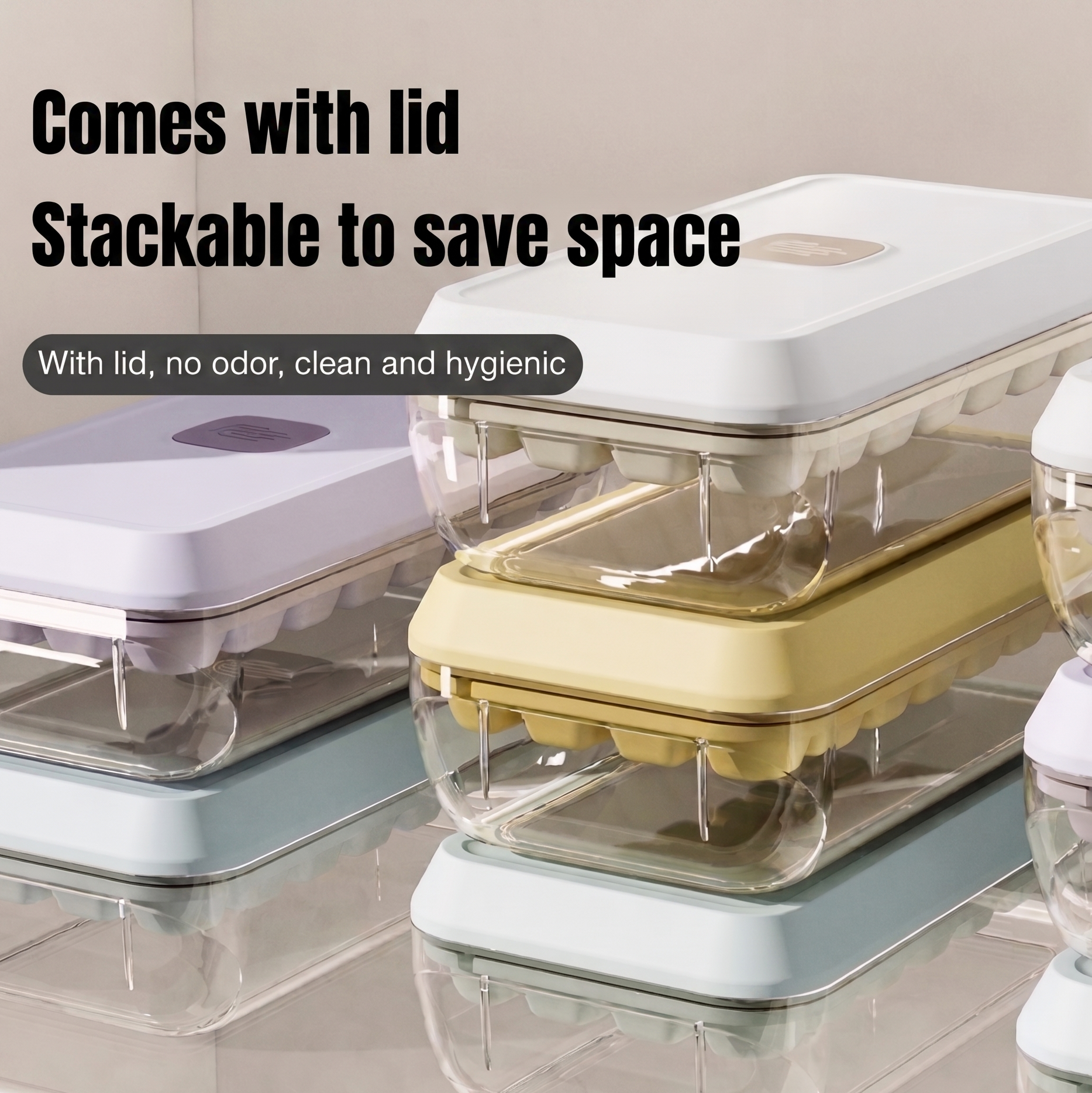One-Click Ice Tray & Storage Box | Includes Free Ice Scoop - 50% OFF + Free Shipping