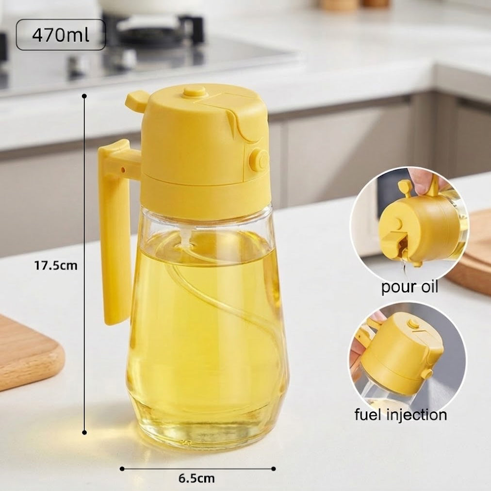 2-in-1 Glass Oil Sprayer & Pourer | Leak-Proof, BPA-Free - 50%o OFF + Free Shipping