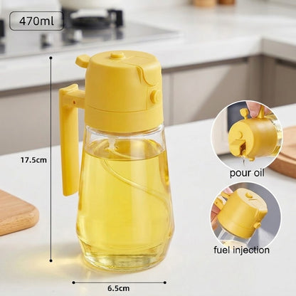 2-in-1 Glass Oil Sprayer & Pourer | Leak-Proof, BPA-Free - 50%o OFF + Free Shipping